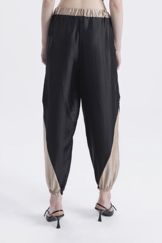 Bayan Altın Bicolar Jogger Pantolon - BSL