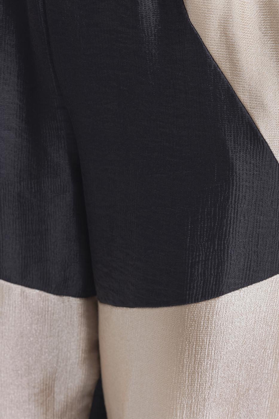 Bayan Altın Bicolar Jogger Pantolon