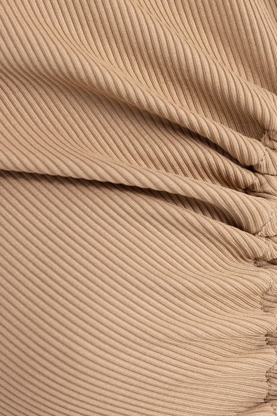 Bayan Camel Metal Aksesuar Crop Top