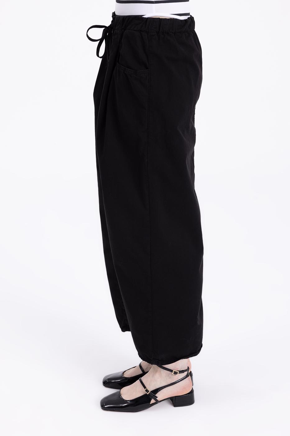 Bayan Siyah Düşük  Bel Cep Detaylı  Maksi Etek