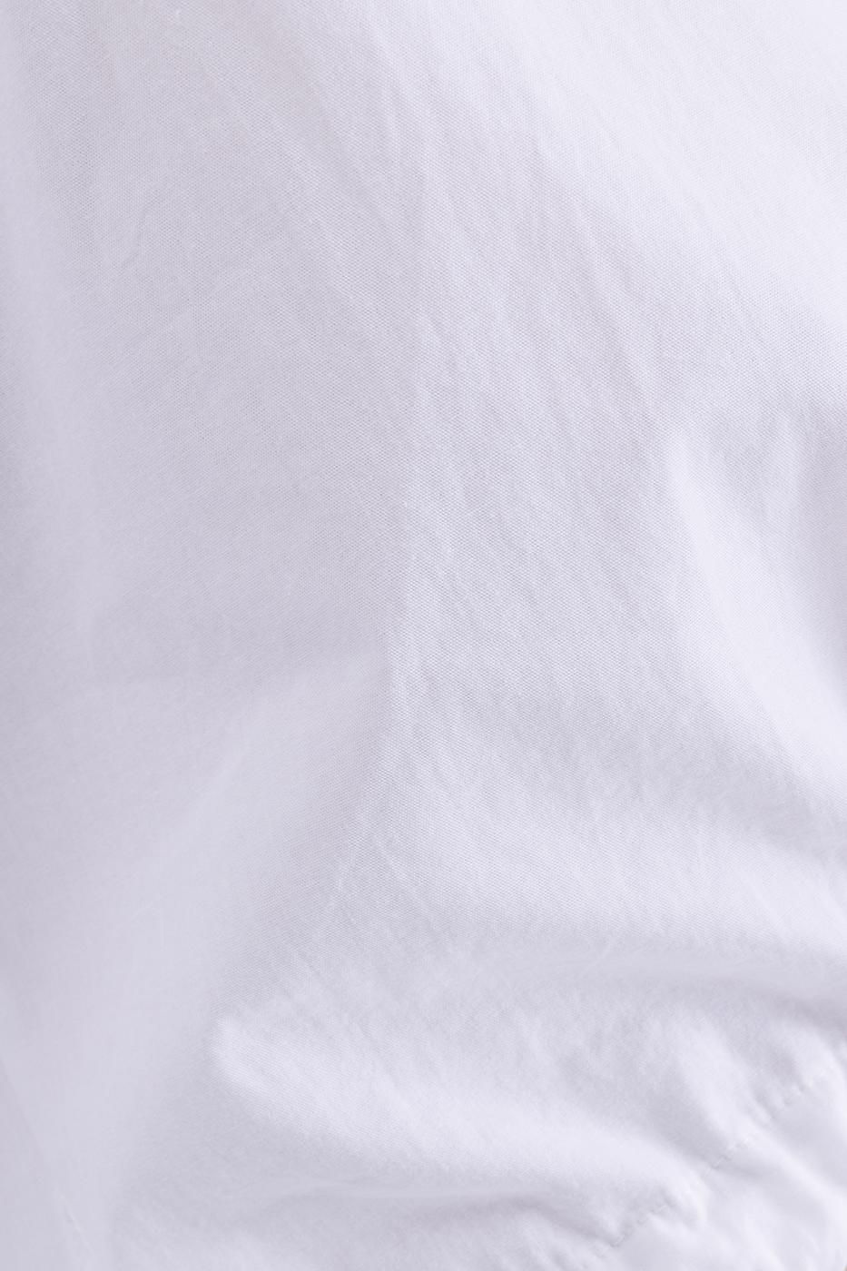 Bayan Beyaz Bağlamalı Crop Gömlek