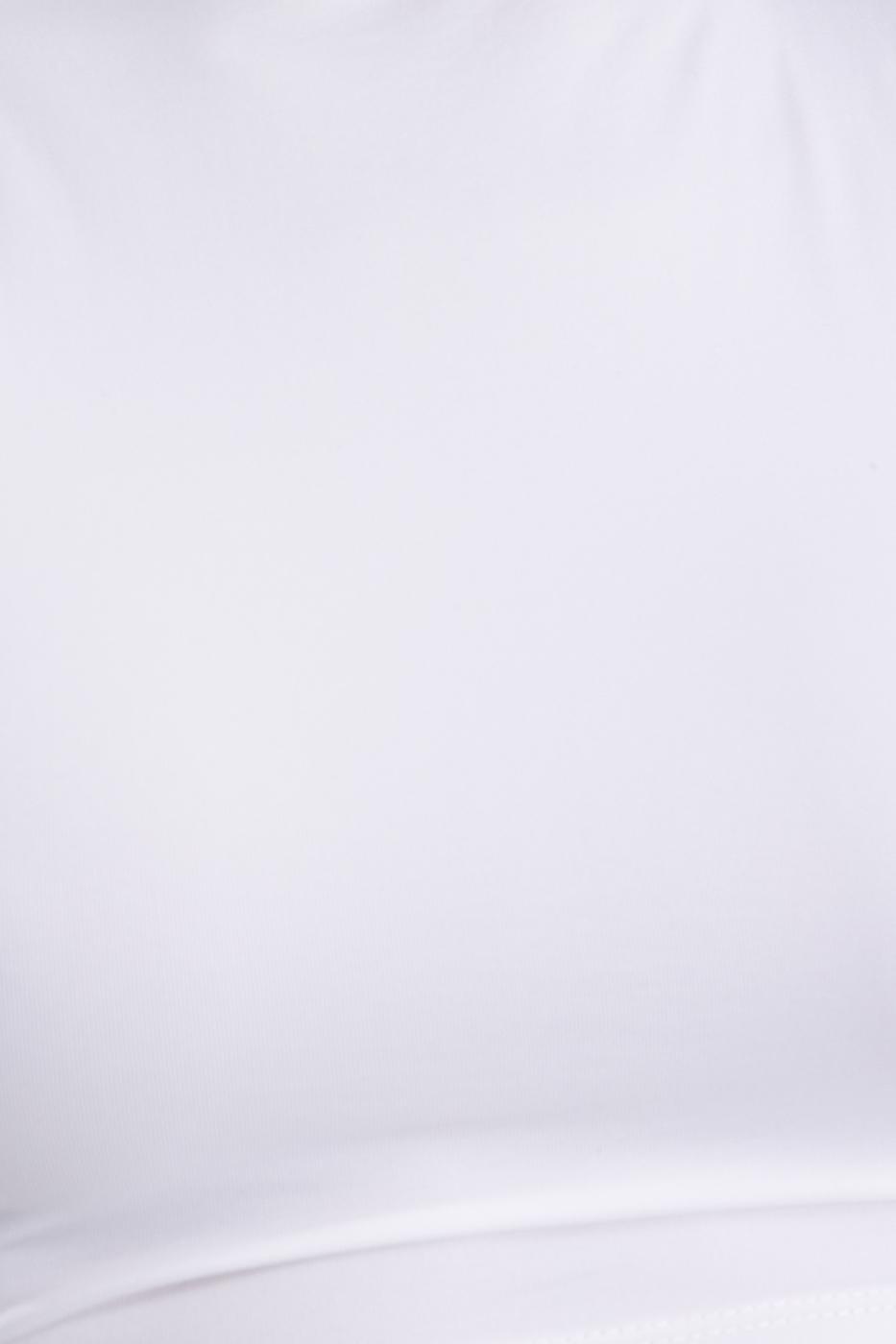 Bayan Ekru Sırt  Dekolteli  Crop Top