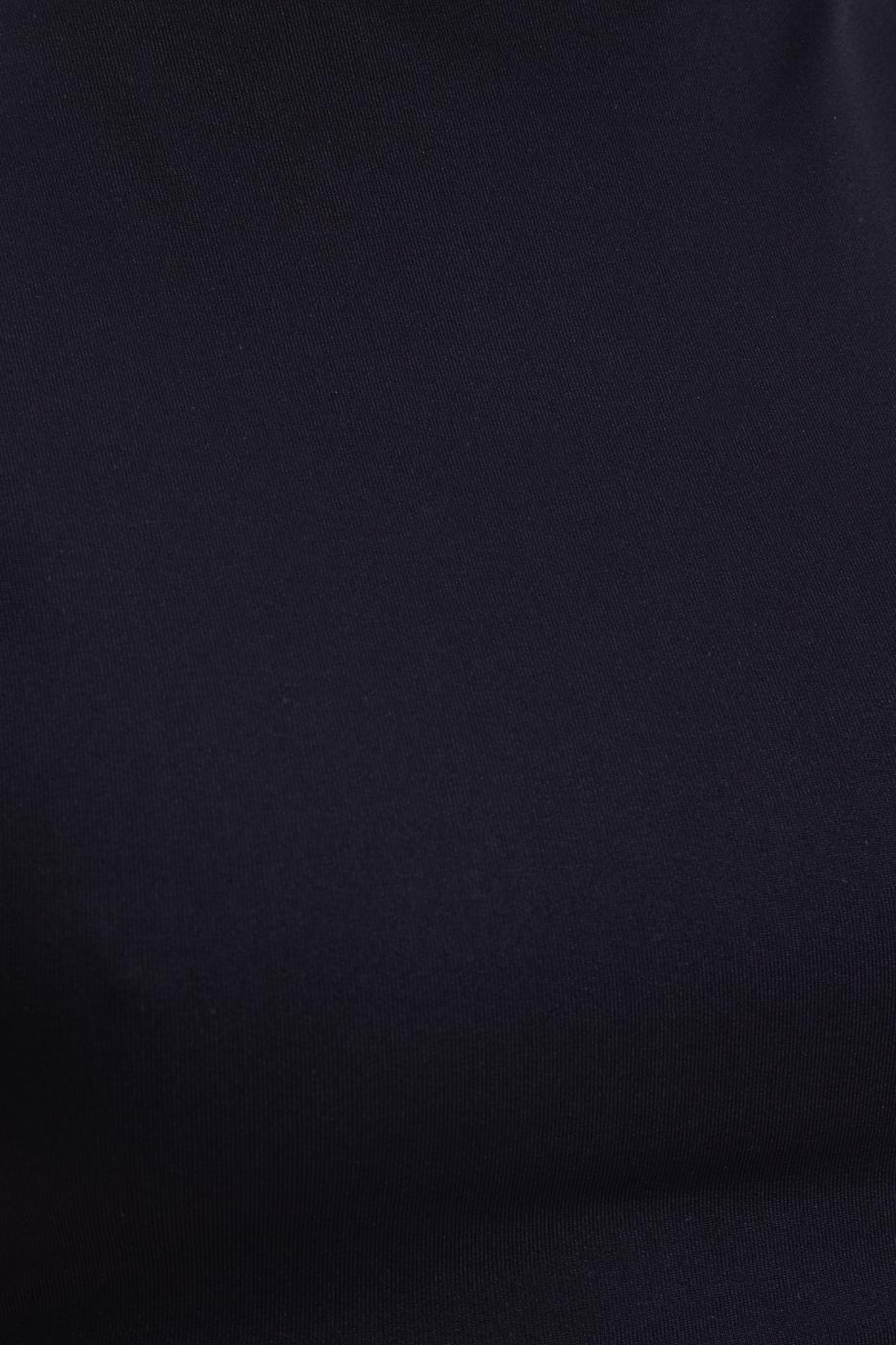 Bayan Siyah Sırt  Dekolteli  Crop Top