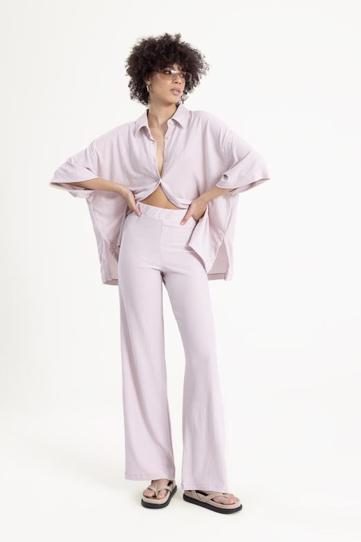 Bayan Taş Düz Kesim Bol Pantolon - BSL