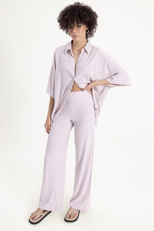 Bayan Taş Düz Kesim Bol Pantolon - BSL