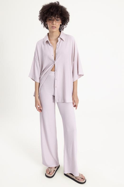 Bayan Taş Düz Kesim Bol Pantolon - BSL