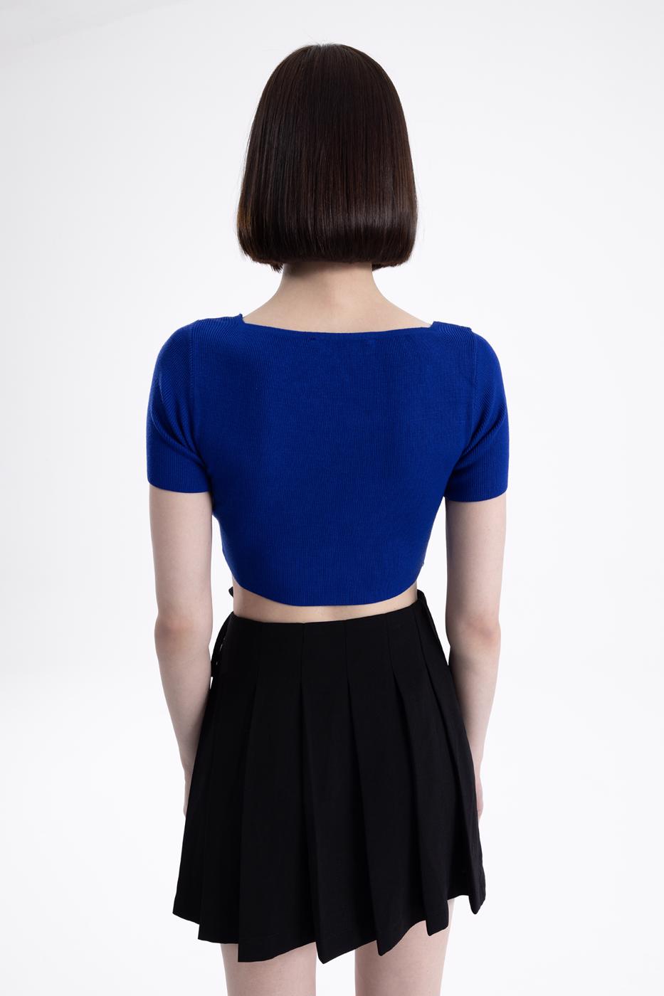 Bayan Sax Crop Örgü Hırka