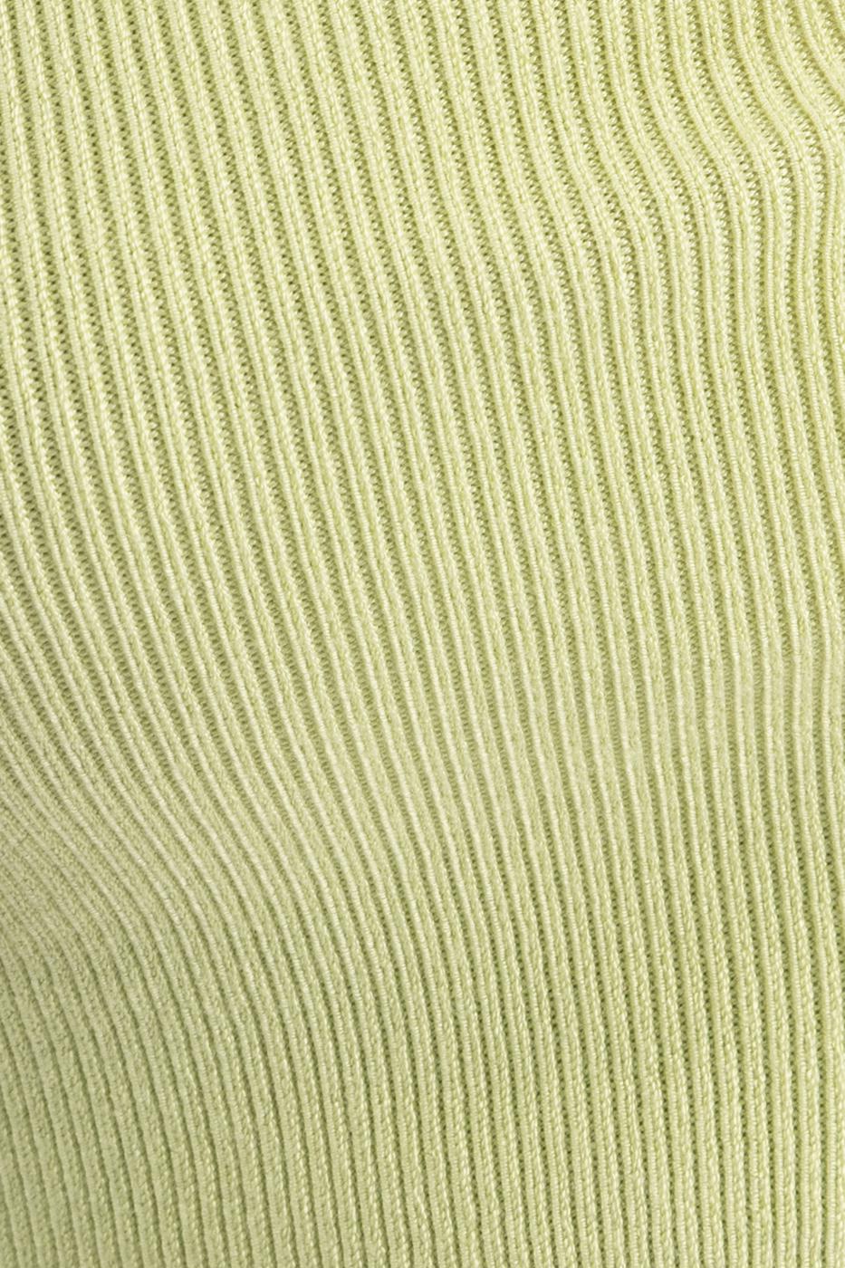 Bayan Yeşil Crop Örgü Hırka