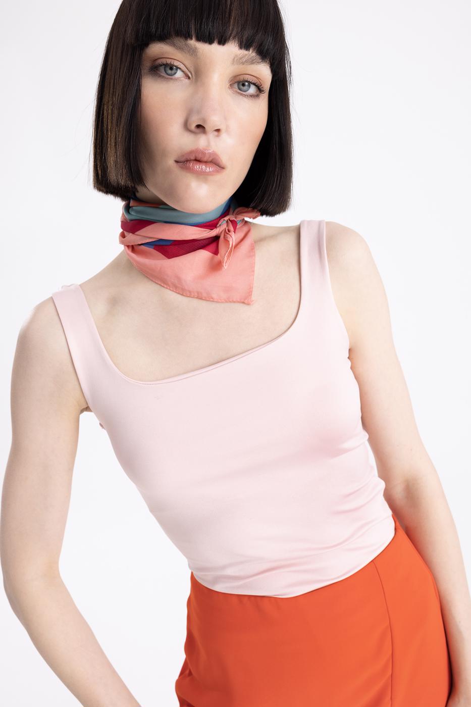 Bayan Pembe Kalın Askılı Atlet  Top