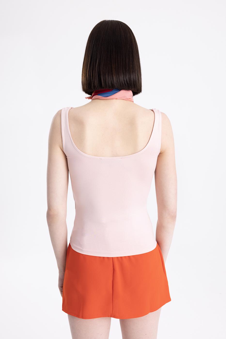 Bayan Pembe Kalın Askılı Atlet  Top