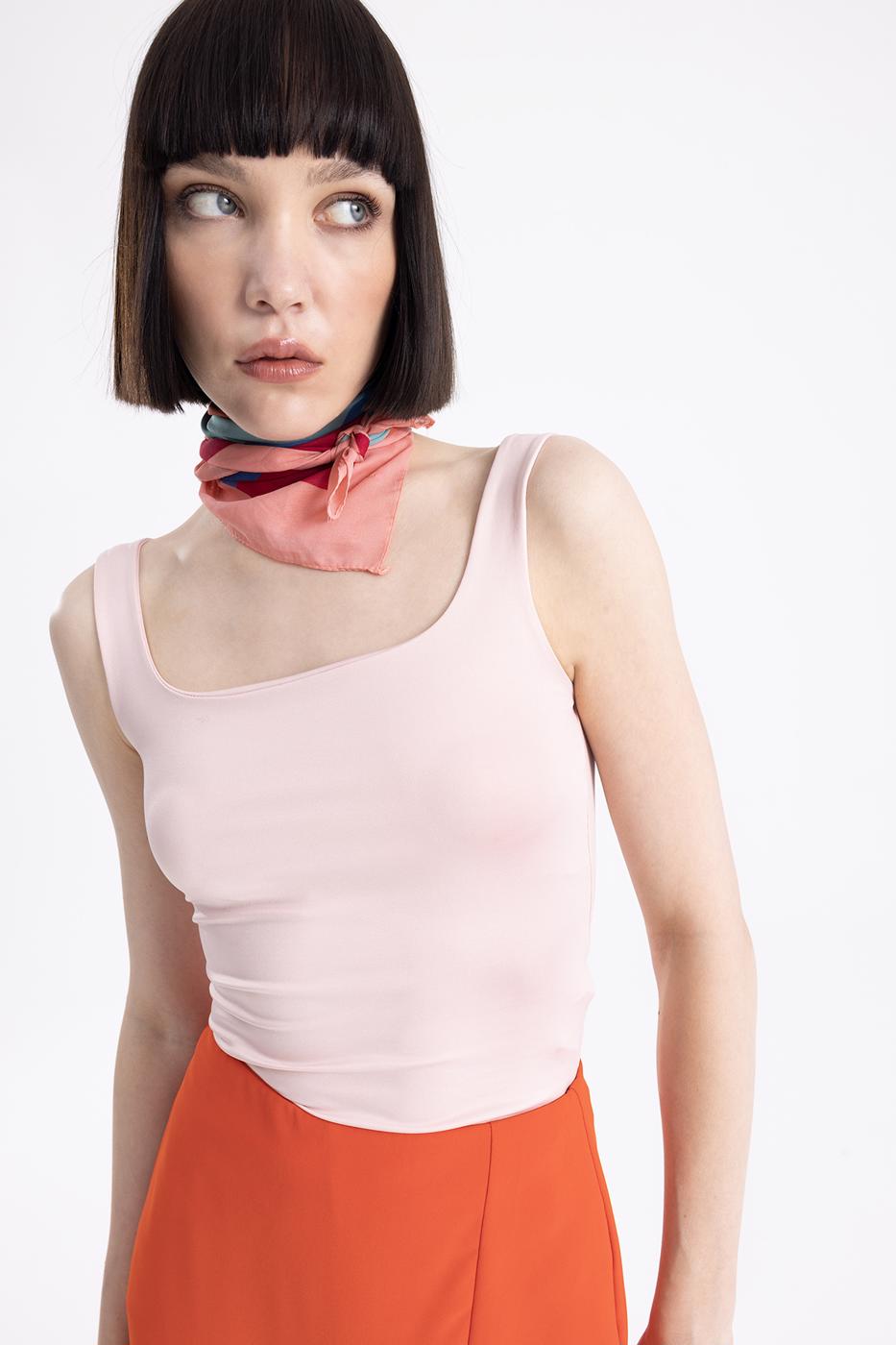 Bayan Pembe Kalın Askılı Atlet  Top