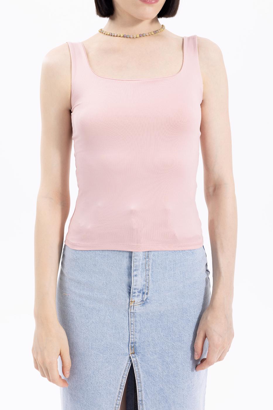 Bayan Pembe Kalın Askılı Atlet  Top