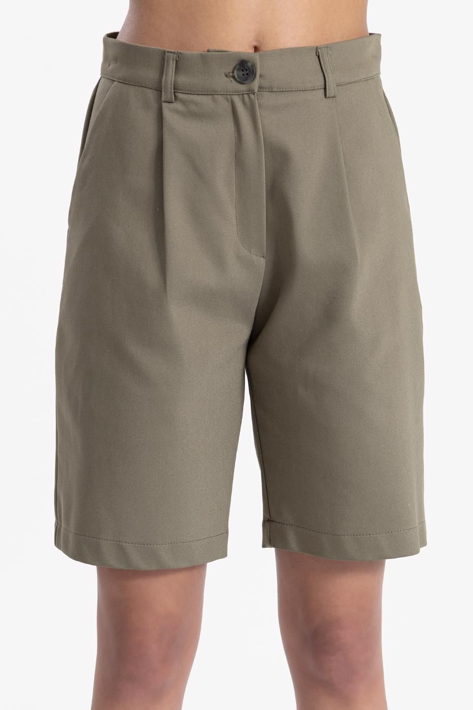 Bayan Haki Bermuda Şort