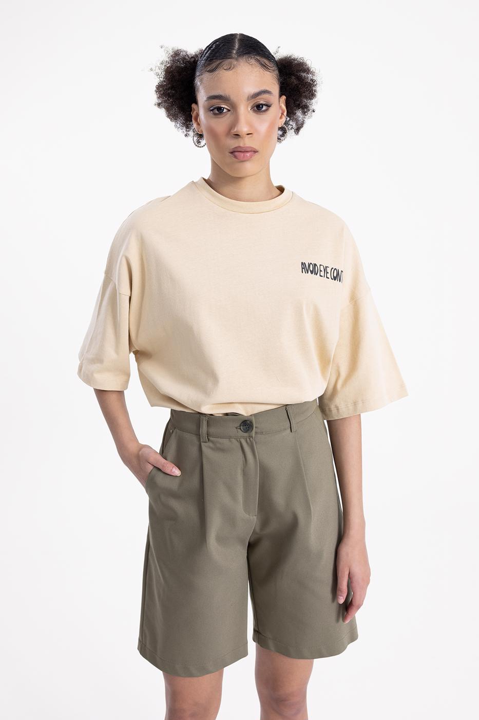 Bayan Haki Bermuda Şort