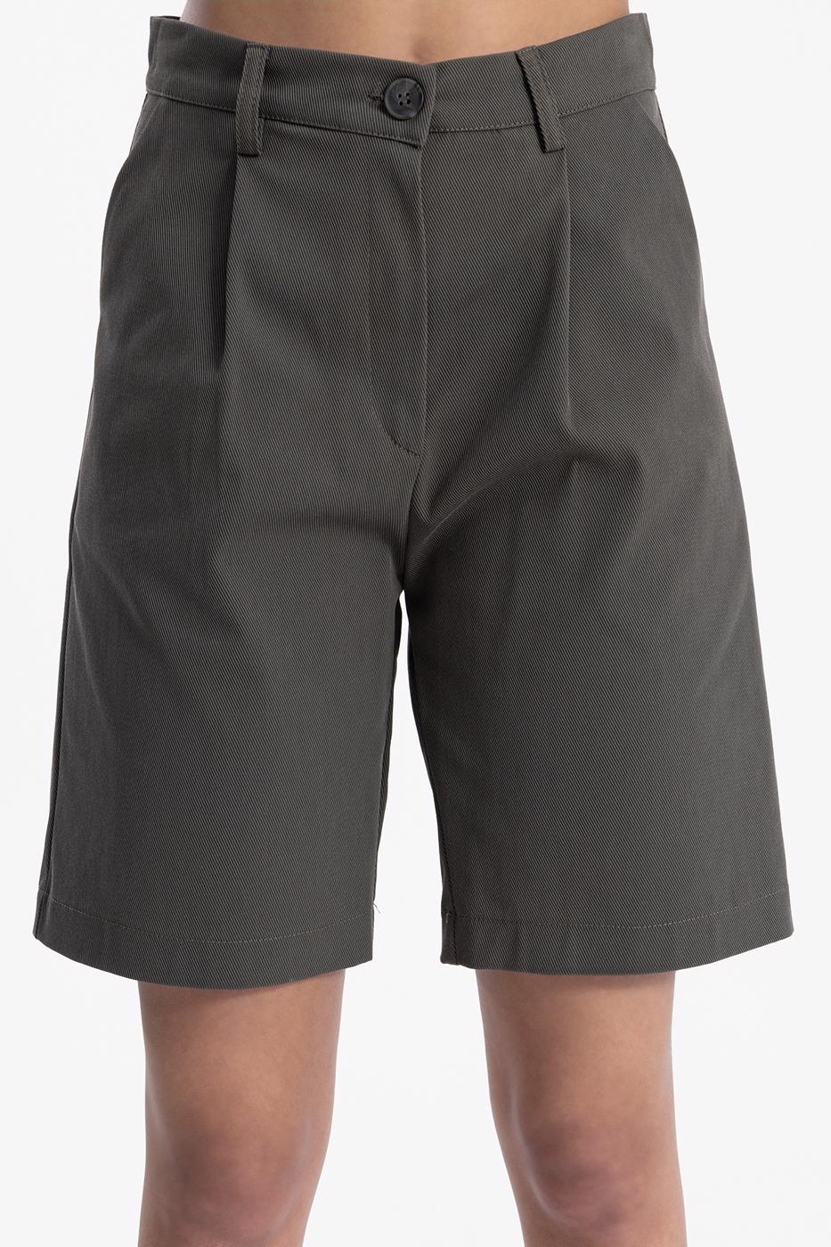 Bayan Yeşil Bermuda Şort