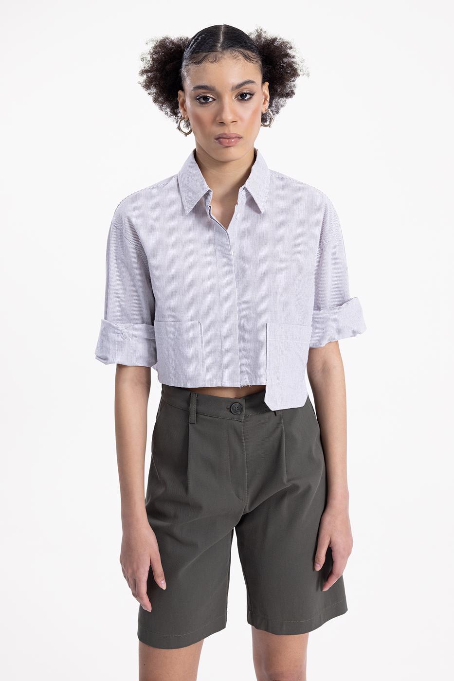 Bayan Yeşil Bermuda Şort