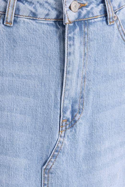 Bayan Mavi Yırtmaclı Maksi Denim Etek - BSL