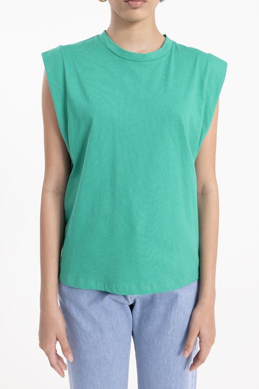 Bayan Yeşil Kısa  Kollu Tshırt - BSL