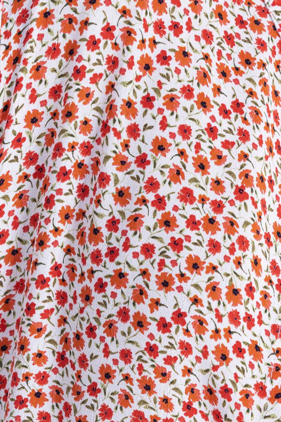 Bayan Kırmızı Kısa Kollu Midi Boy Gömlek Elbise