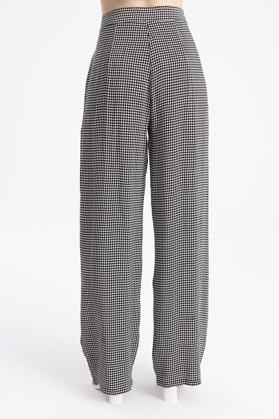 Bayan Siyah Pileli  Bol  Pantolon