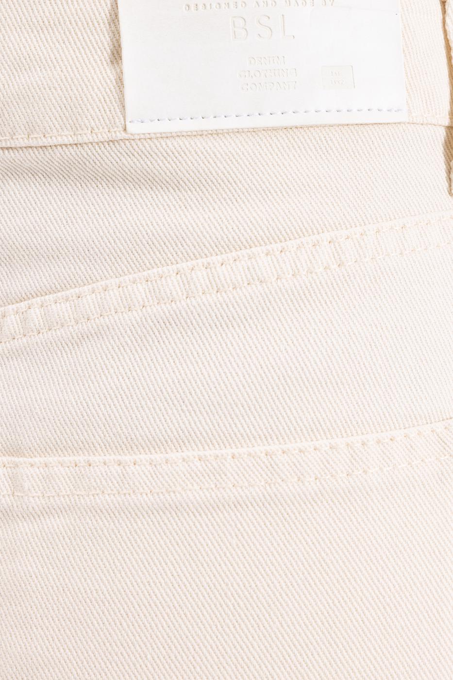 Bayan Krem Yırtmaclı Cotton  Midi  Etek