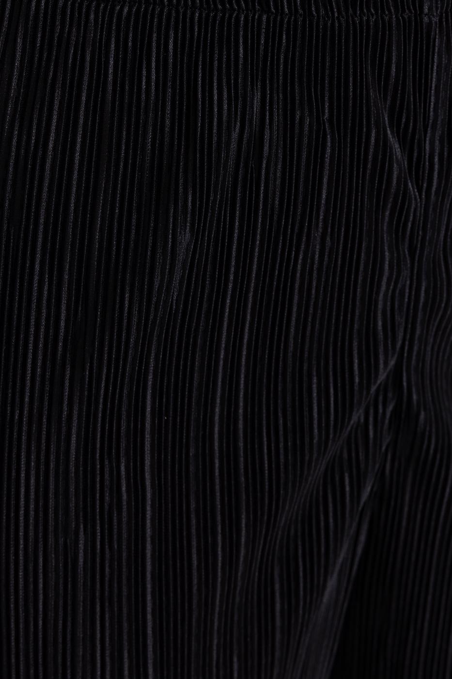 Bayan Siyah Piliseli İspanyol Paça Pantolon