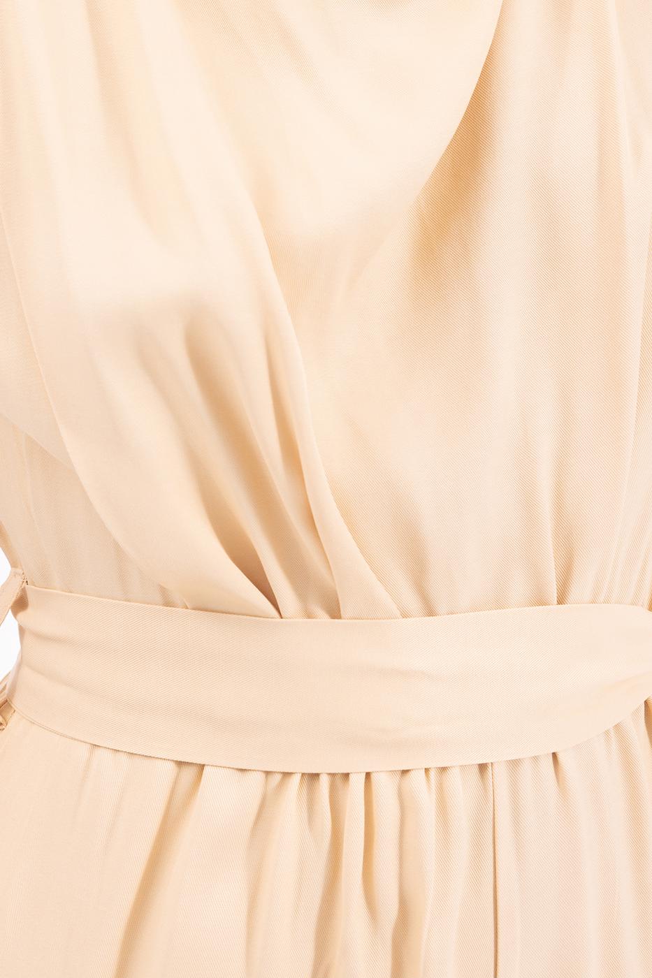 Bayan Somon Degaje Yakalı Kolsuz Tulum