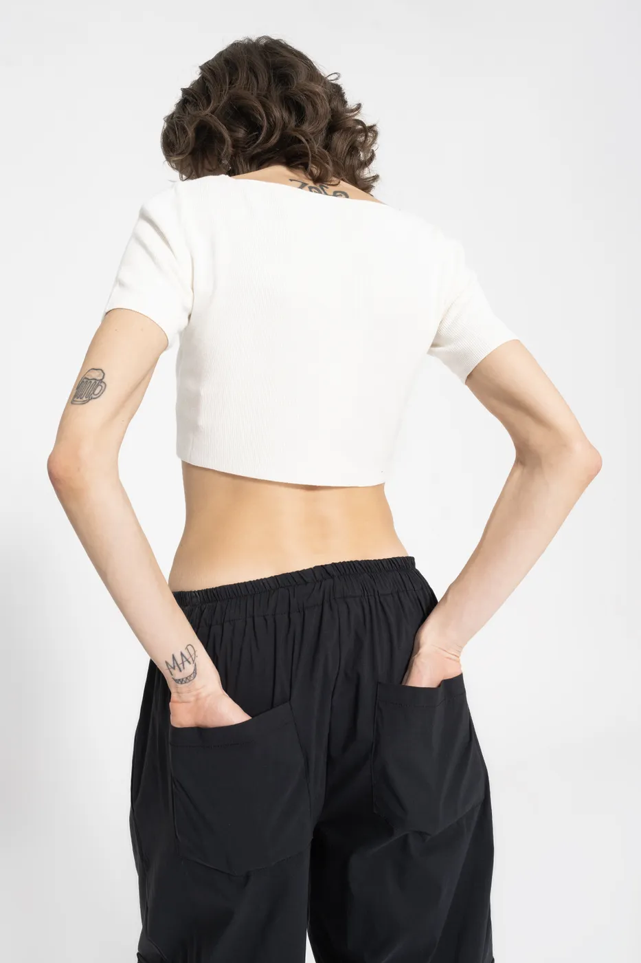 Bayan Siyah Bol Kargo Pantolon