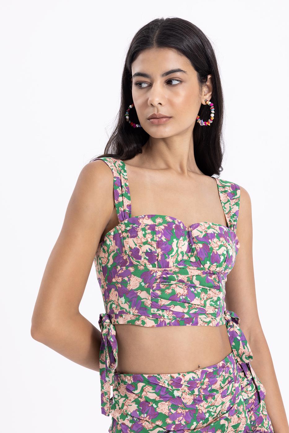 Bayan Mor Kalın Askılı Bustiyer