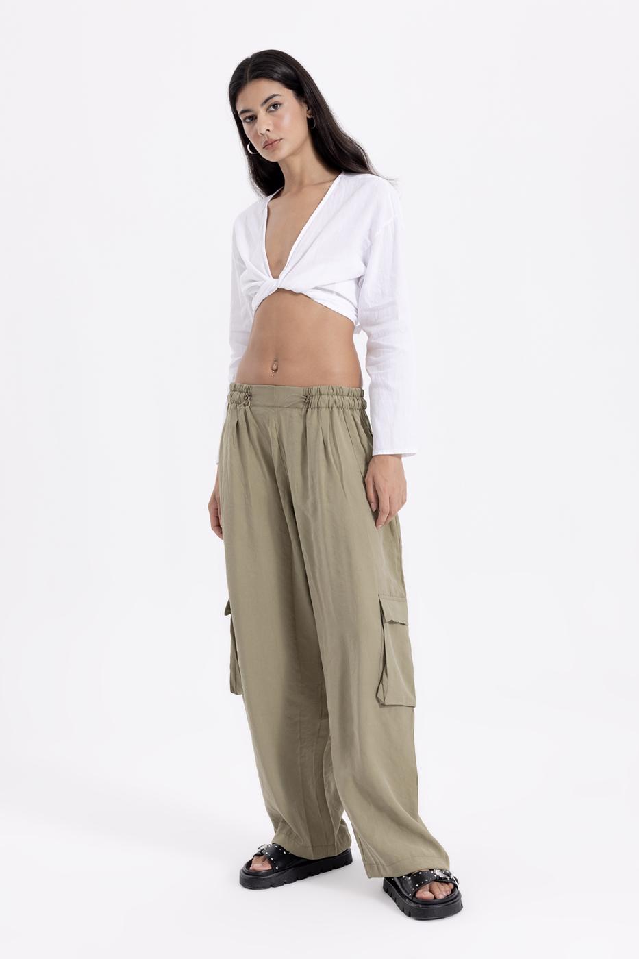 Bayan Haki Bol Kargo Pantolon