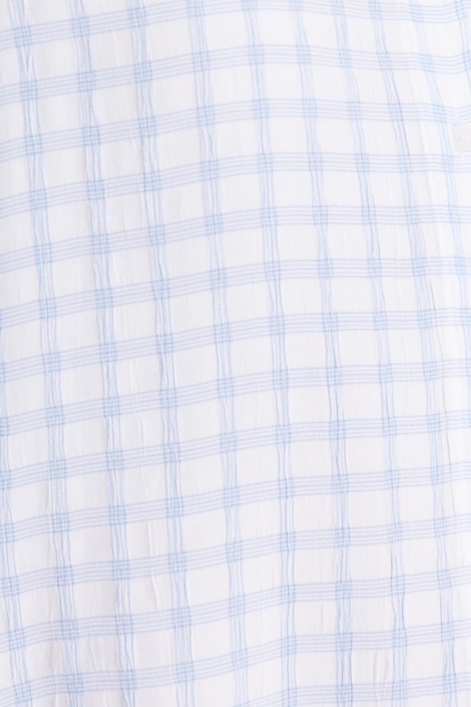 Bayan Mavi Oversize Uzun Kollu Gömlek