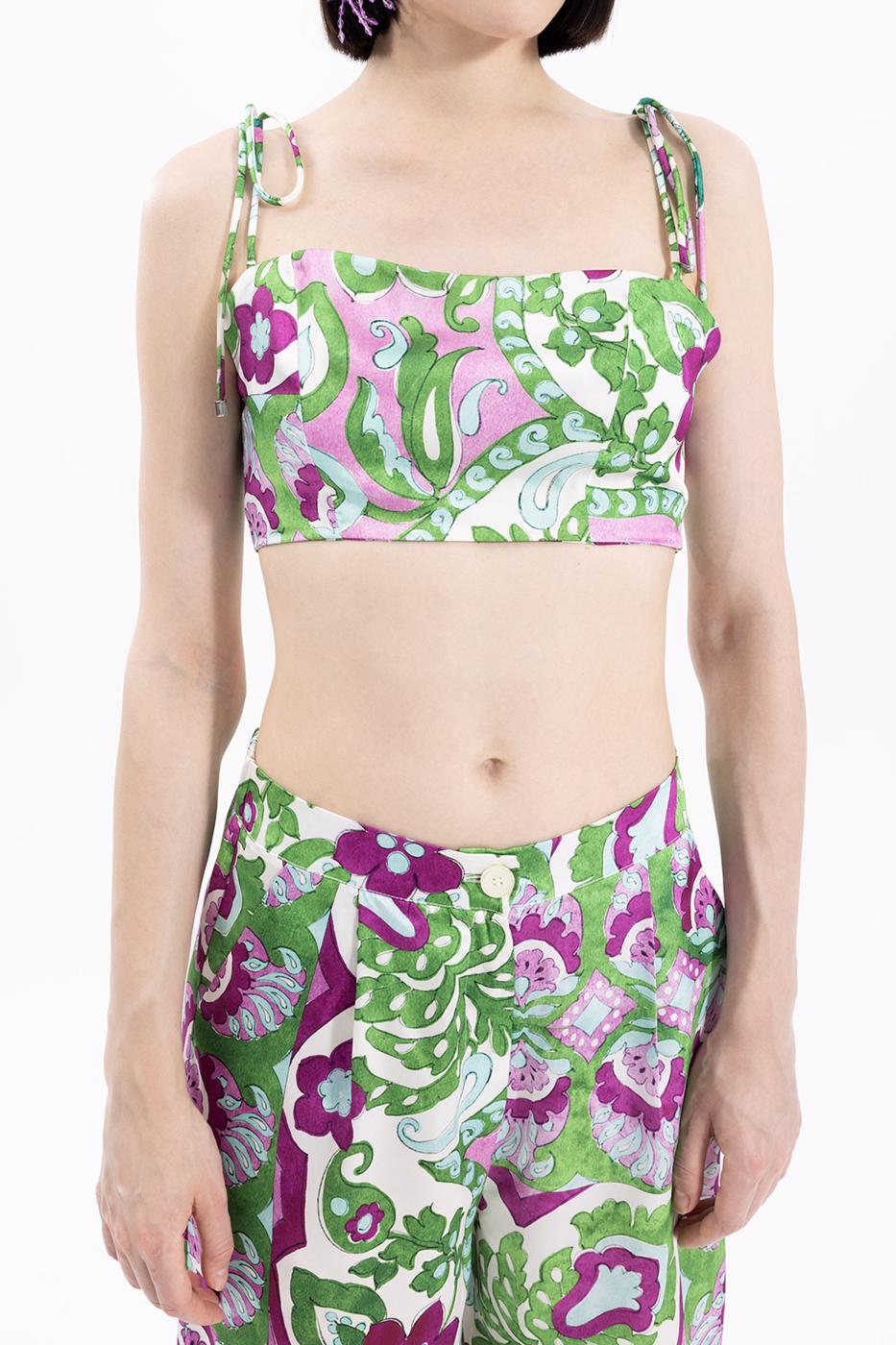 Bayan Yeşil Askılı Saten Bustiyer