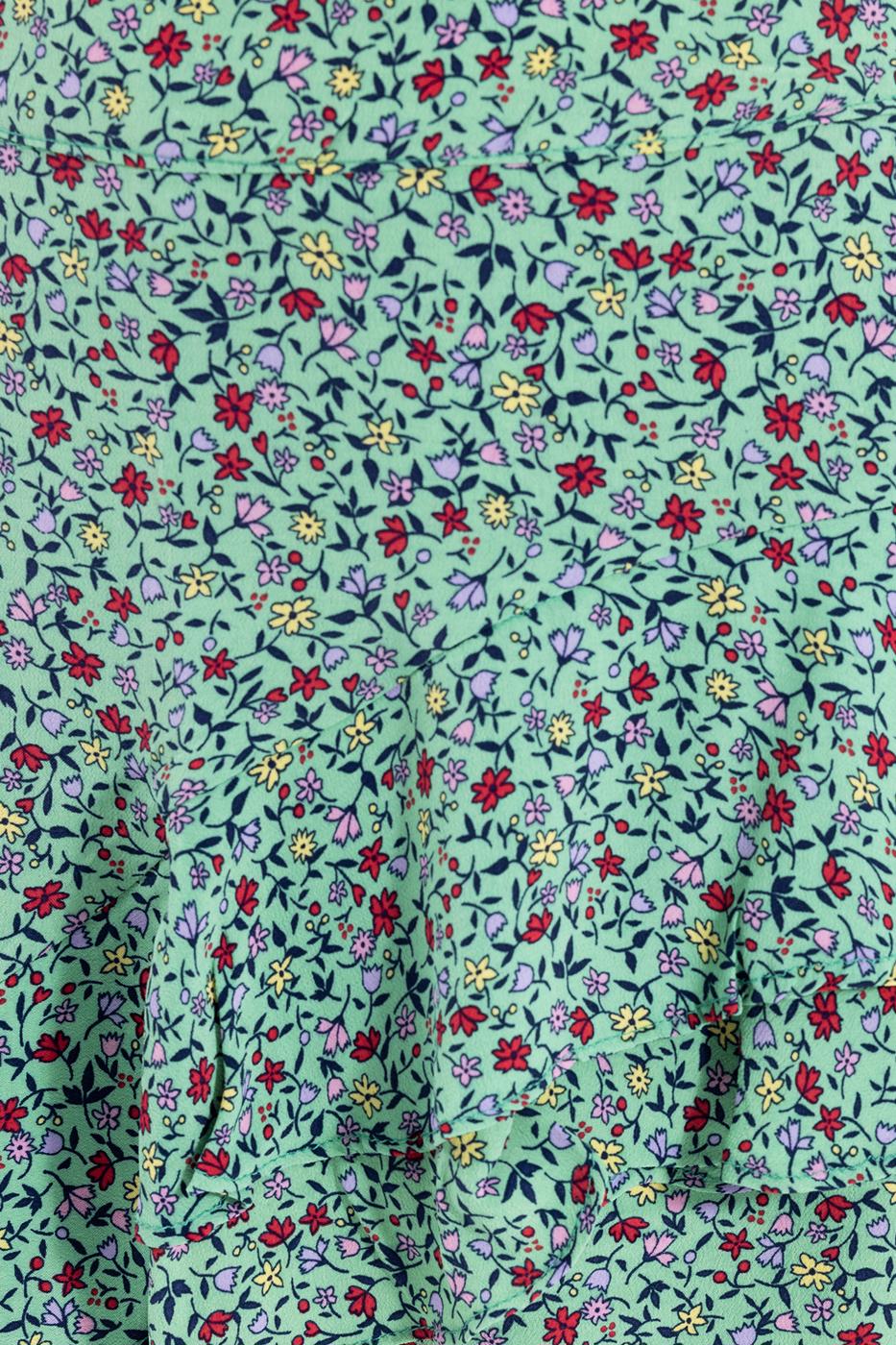 Bayan Yeşil Desenli Şort Etek