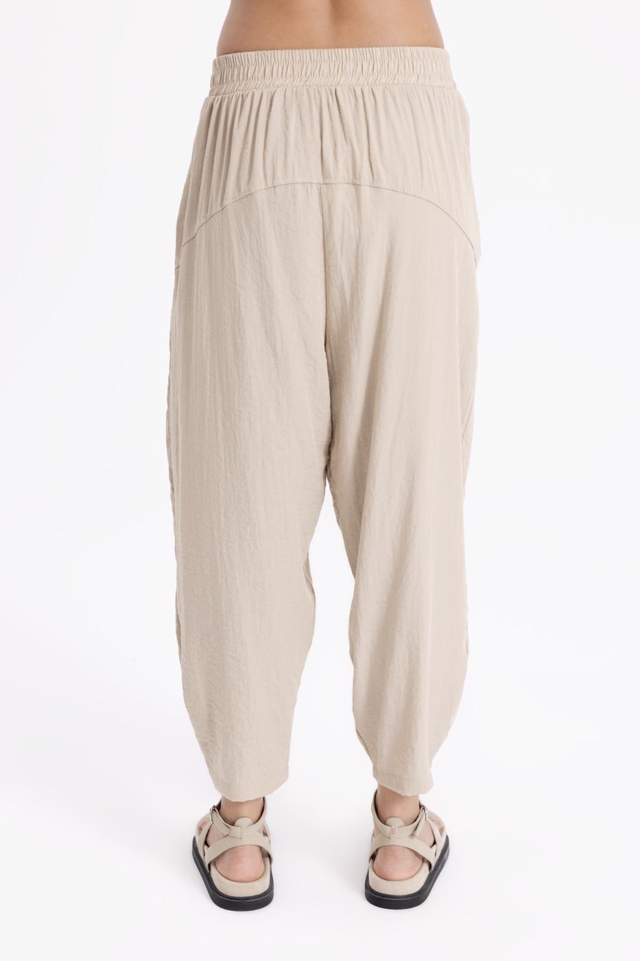 Bayan Taş Büzgü Detaylı Şalvar Pantolon