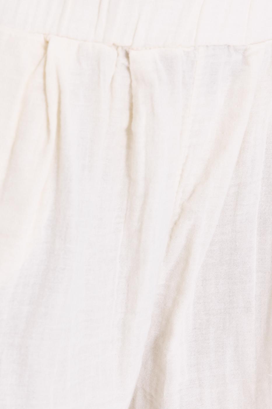 Bayan Ekru Cotton Mini Şort