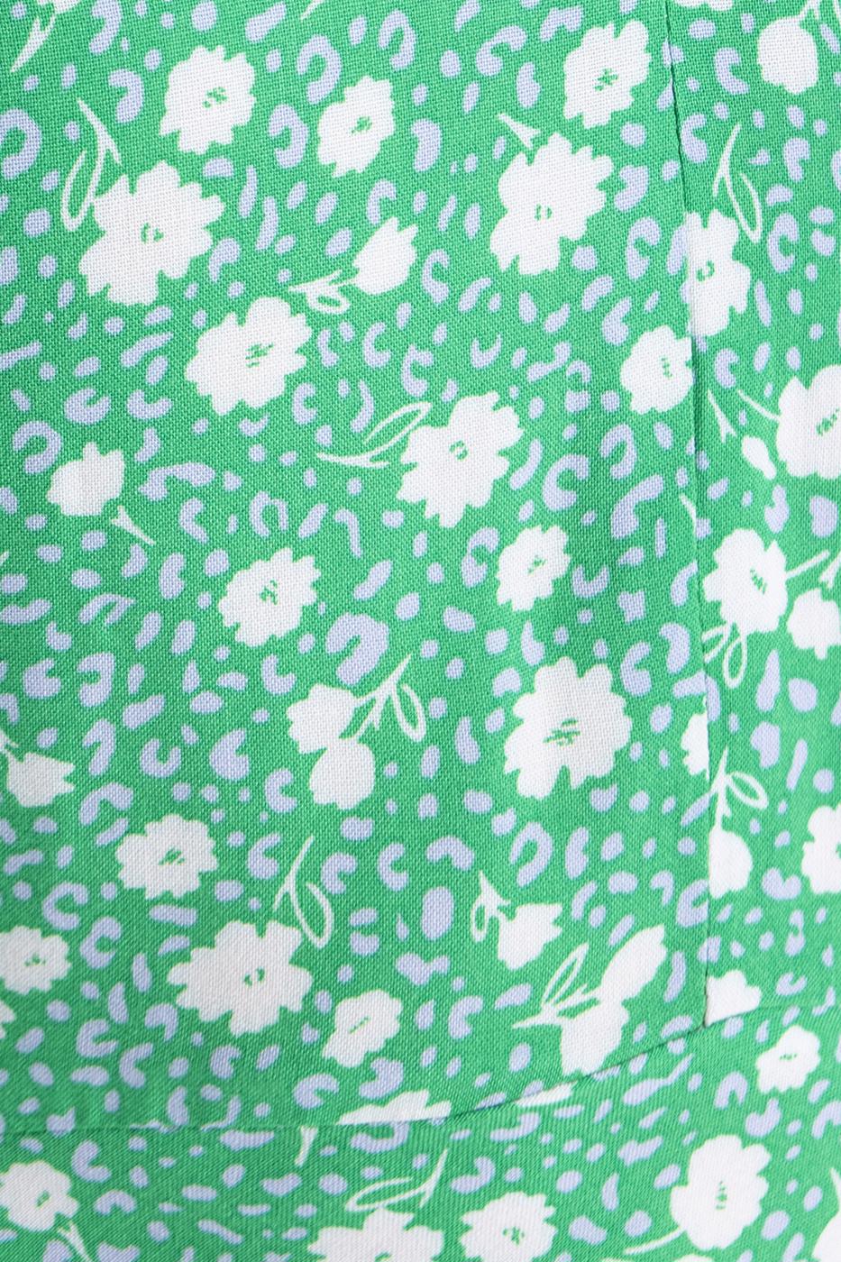 Bayan Yeşil Kolsuz V Yakalı Midi Elbise