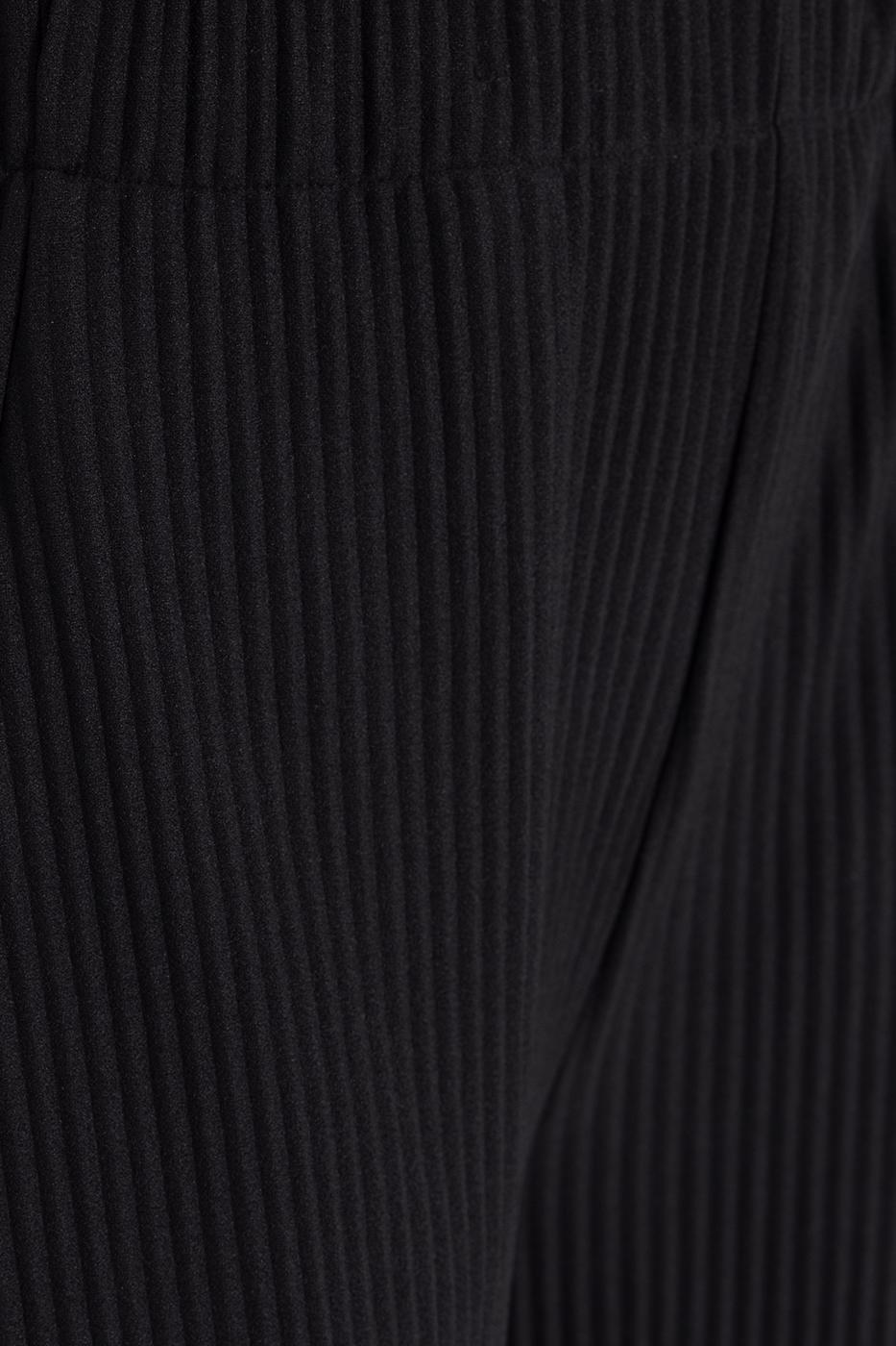 Bayan Siyah Pileli Lastikli Bol Pantolon