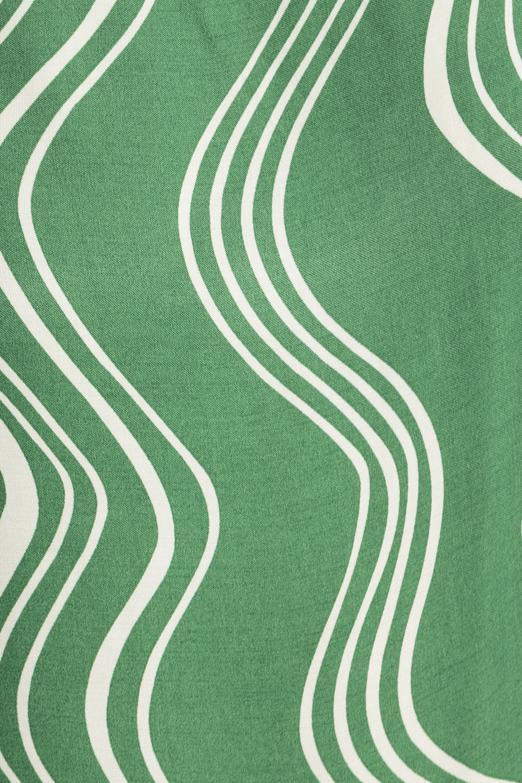 Bayan Yeşil Burgulu Saten Midi Elbise - BSL