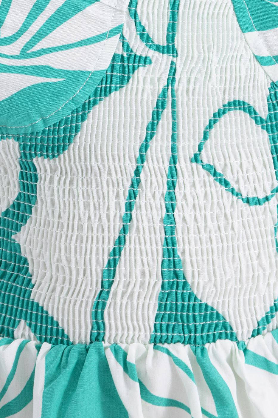 Bayan Yeşil Askılı Mini Elbise