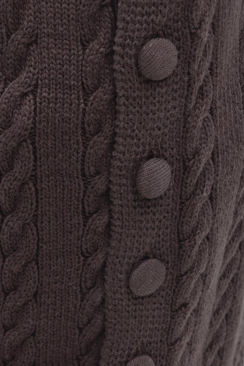 Bayan Kahverengi Saç örgülü Triko Pantolon