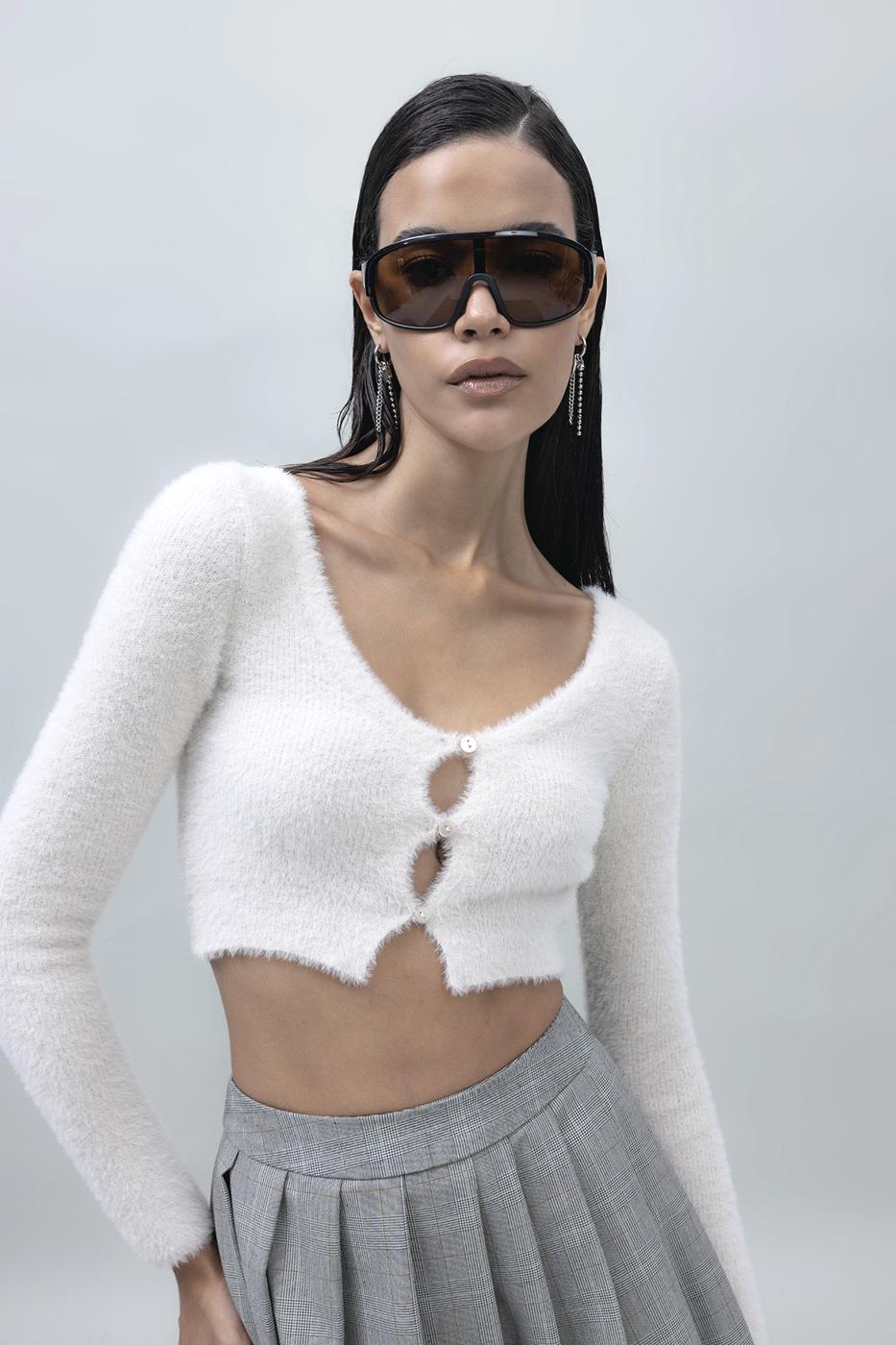 Bayan Taş Crop Hırka