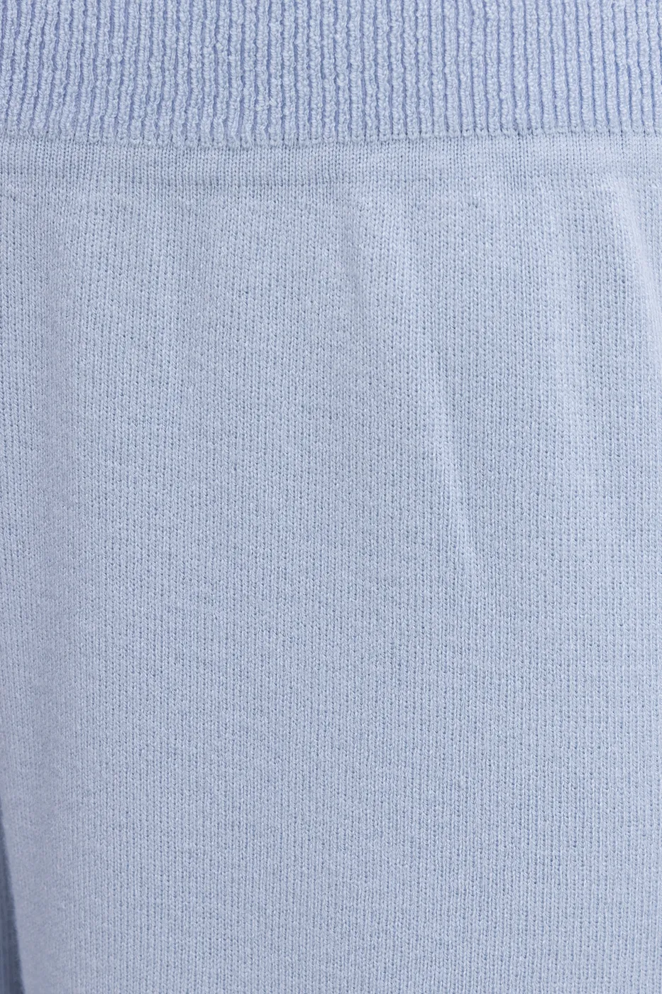 Bayan Mavi Bol Paça Triko Pantolon