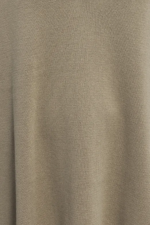 Bayan Haki Yakalı Oversize Triko Kazak - BSL