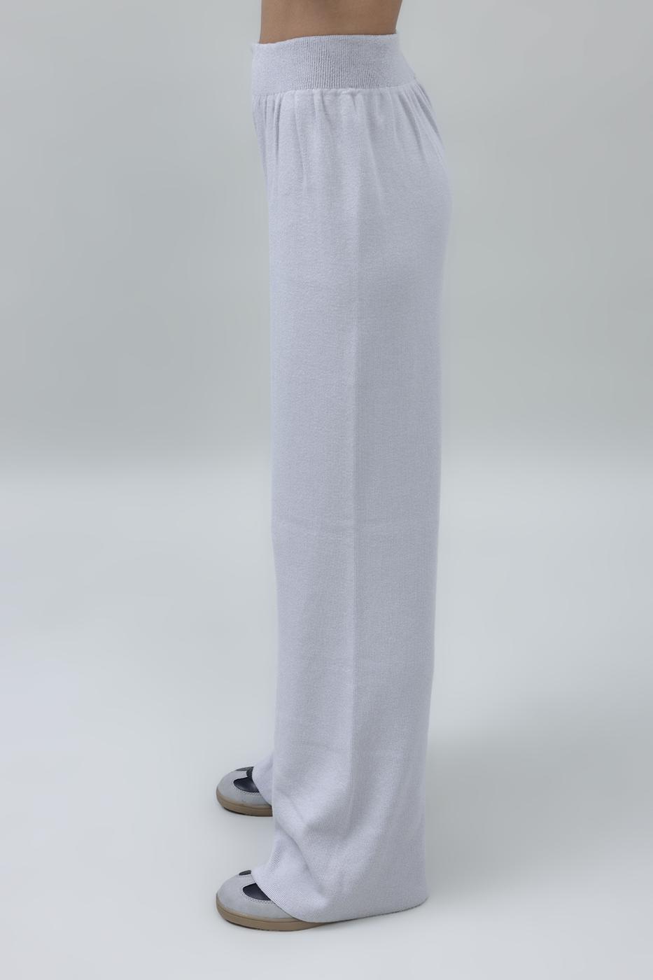 Bayan Taş Bol Paça Triko Pantolon