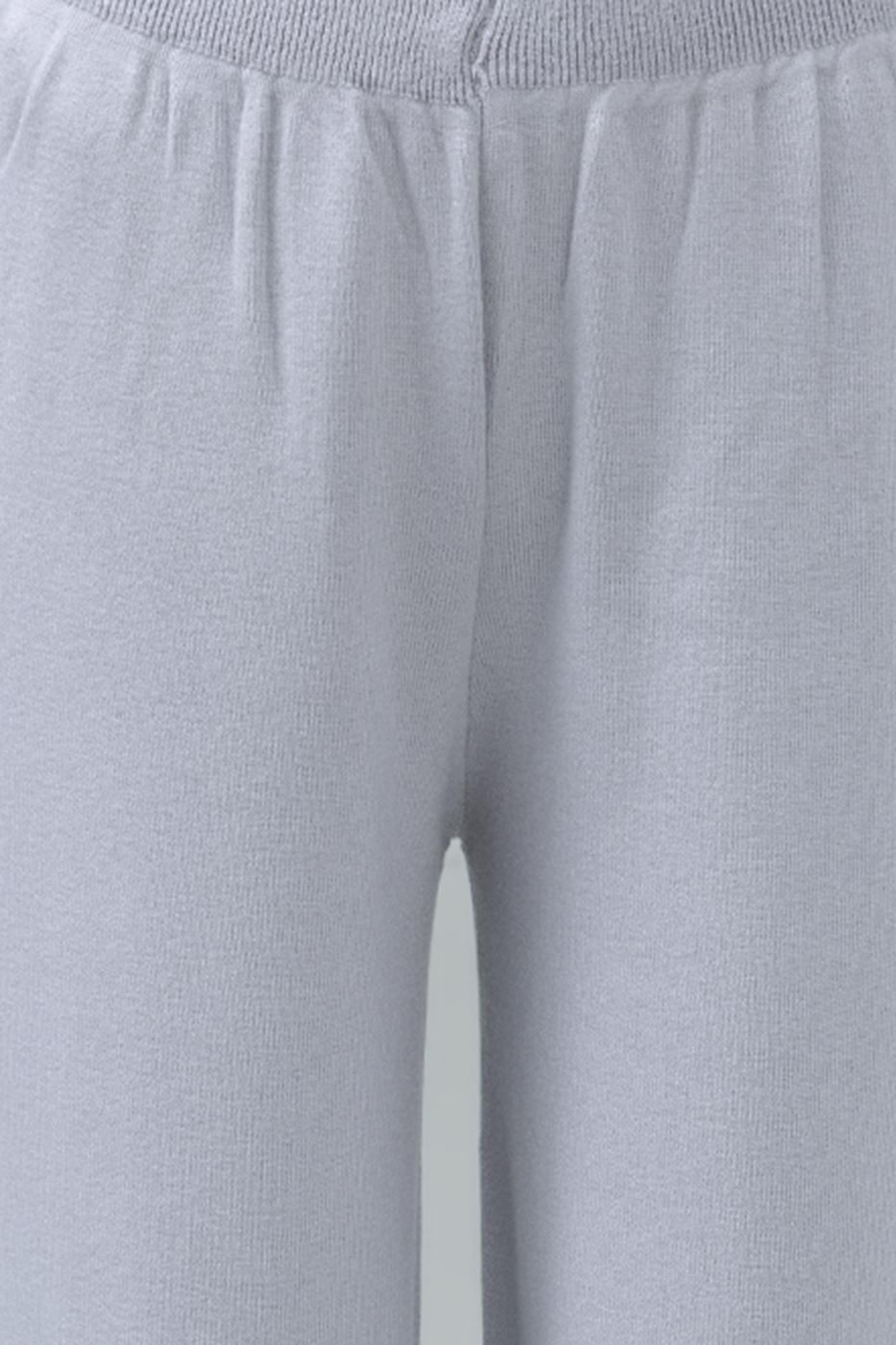 Bayan Taş Bol Paça Triko Pantolon