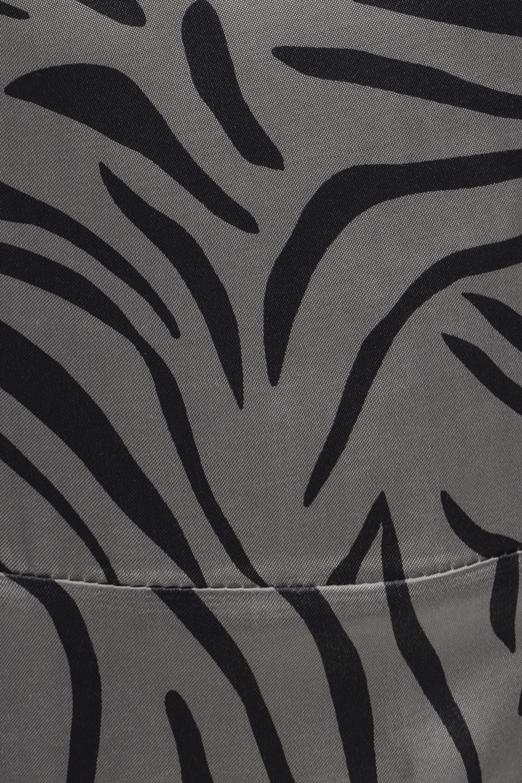 Bayan Vizon Saten Zebra Desenli  Mini  Elbise - BSL