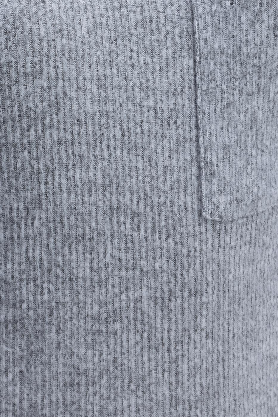 Bayan Gri Cep Detaylı Midi Elbise