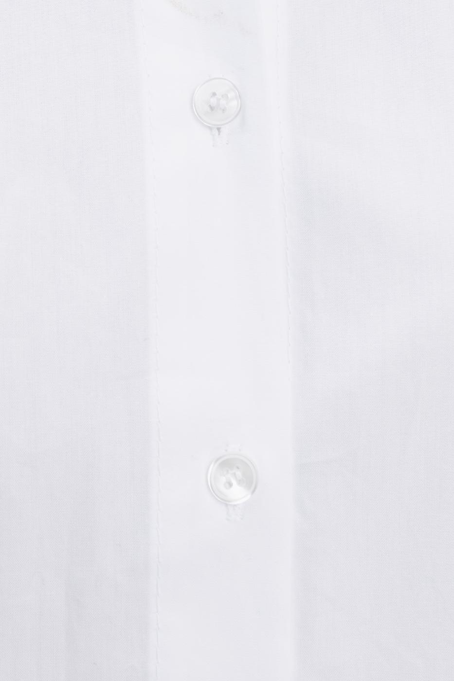 Bayan Beyaz Oversize Uzun Cotton Gömlek