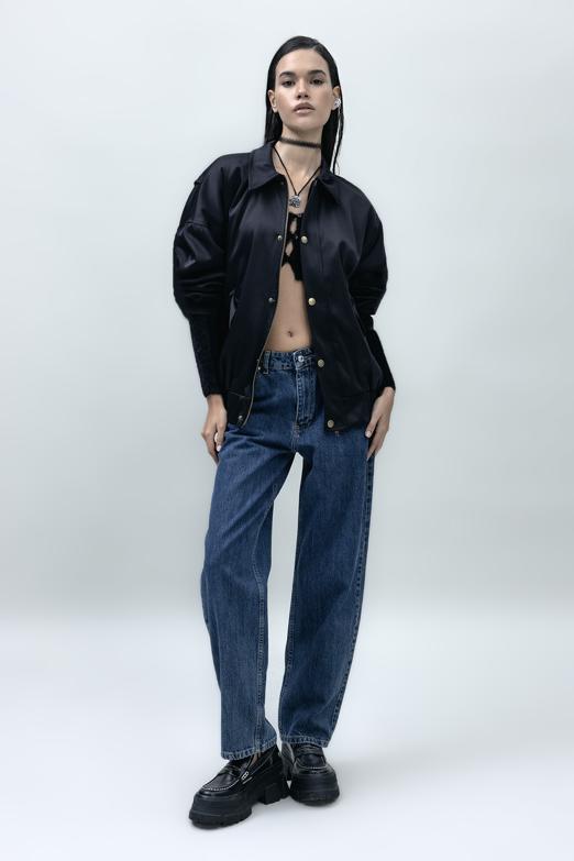 Bayan Mavi Normal Bel Düz Paça Denim Pantolon - BSL