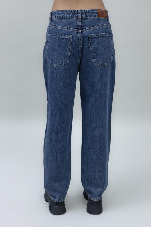 Bayan Mavi Normal Bel Düz Paça Denim Pantolon - BSL